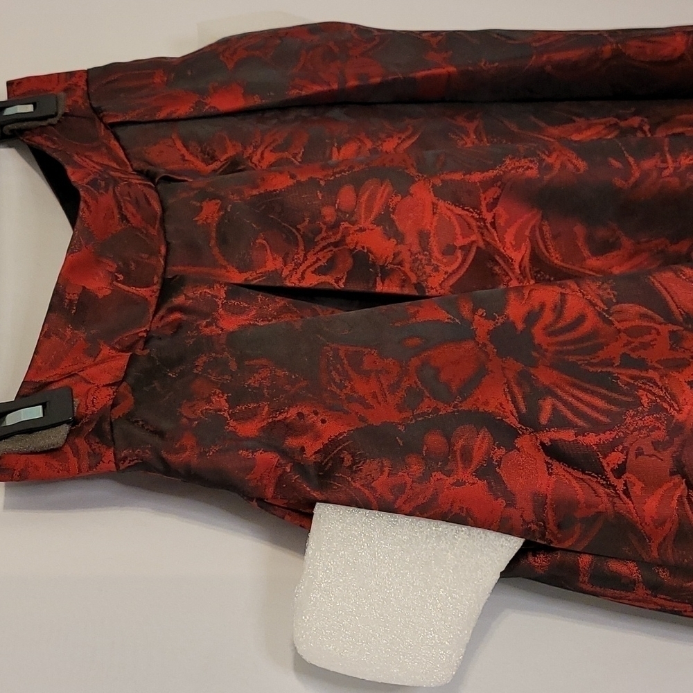 Jessica Howard Women's Black Red Floral Long Skirt - Picture 6 of 15